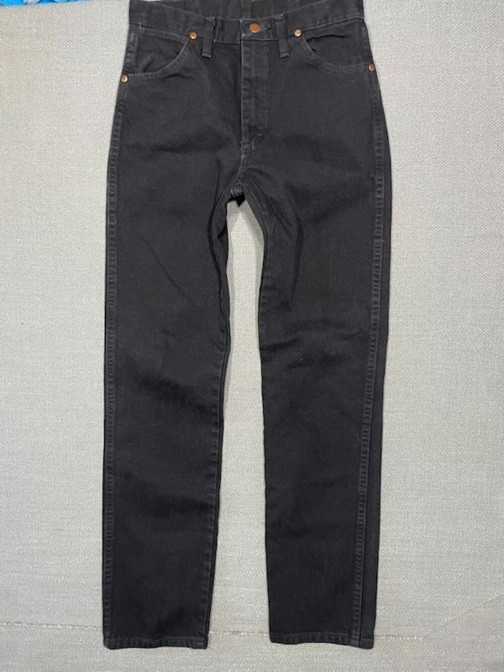 VTG Wrangler 13MWZWK Cowboy Cut Original Fit Jeans Mens 30x34 Faded Black Denim
